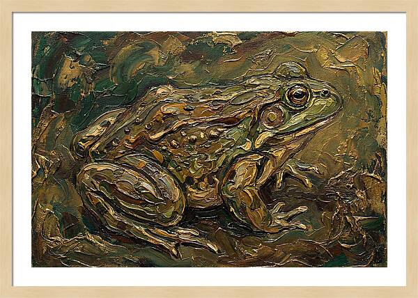 Bullfrog In Rich Textures