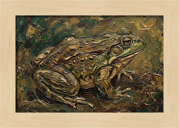 Bullfrog In Rich Textures