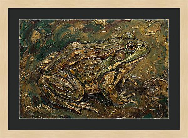 Bullfrog In Rich Textures