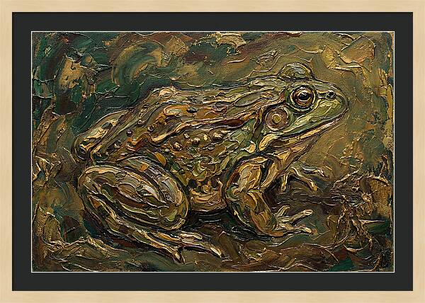 Bullfrog In Rich Textures