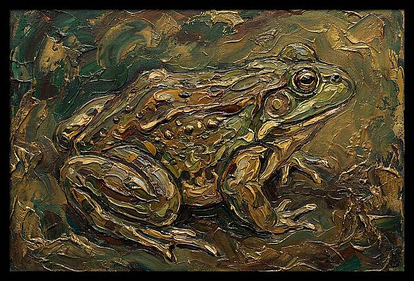 Bullfrog In Rich Textures