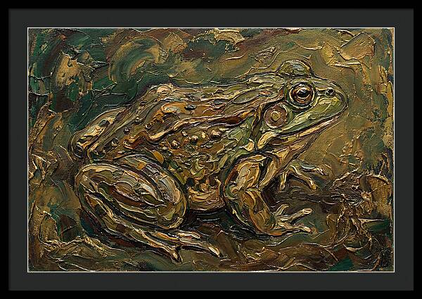 Bullfrog In Rich Textures