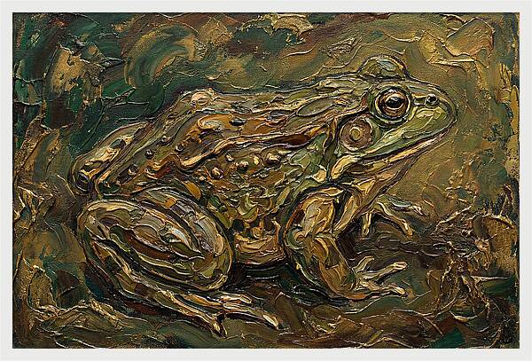 Bullfrog In Rich Textures