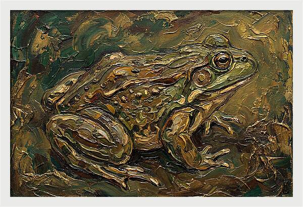 Bullfrog In Rich Textures