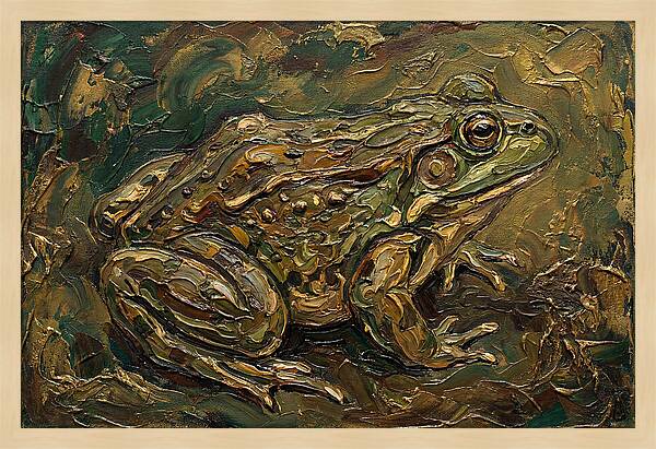 Bullfrog In Rich Textures