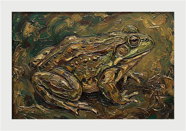 Bullfrog In Rich Textures