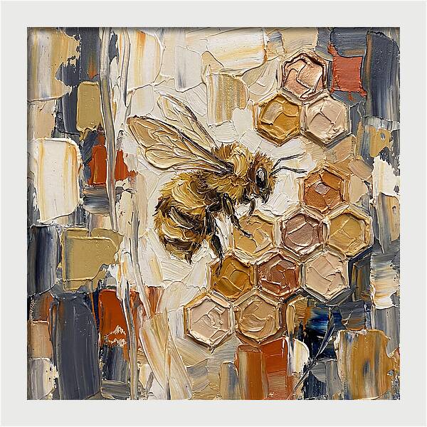 Bumblebee Among Honeycomb