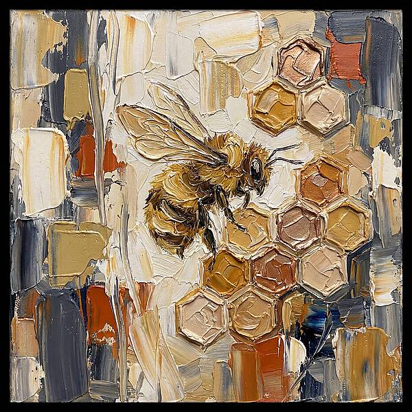 Bumblebee Among Honeycomb