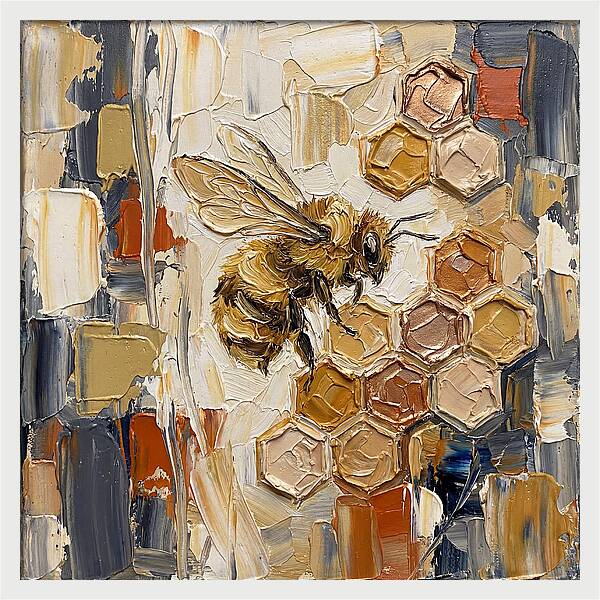 Bumblebee Among Honeycomb