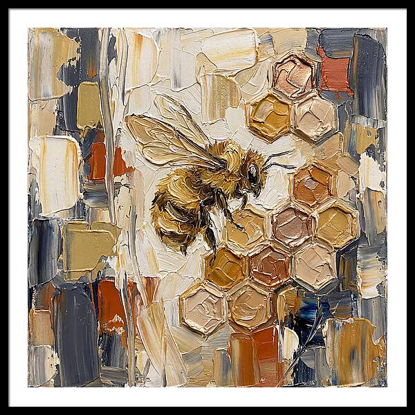 Bumblebee Among Honeycomb
