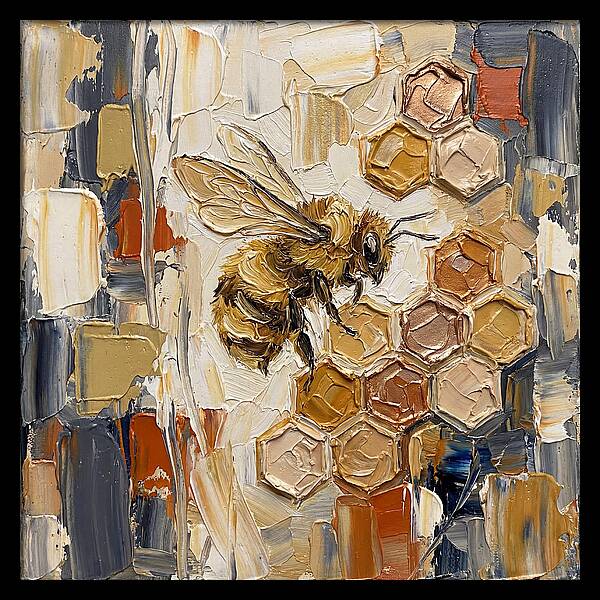 Bumblebee Among Honeycomb
