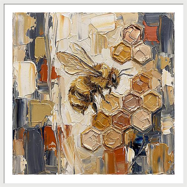 Bumblebee Among Honeycomb