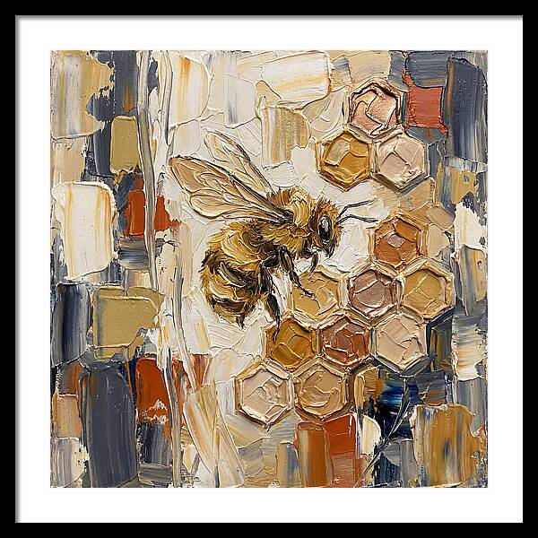 Bumblebee Among Honeycomb