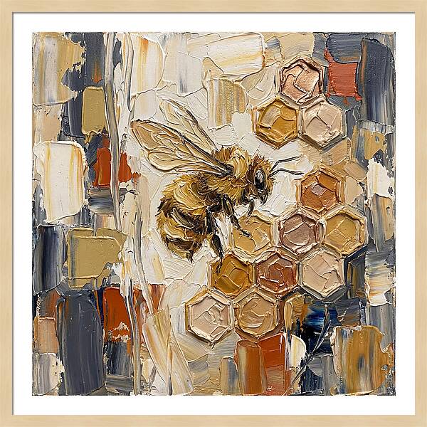 Bumblebee Among Honeycomb