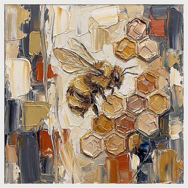 Bumblebee Among Honeycomb