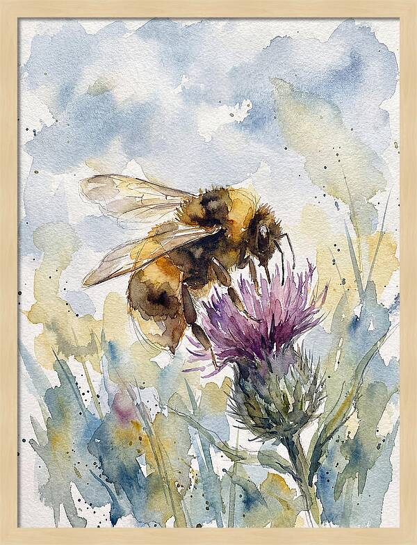 Bumblebee Among Wildflowers