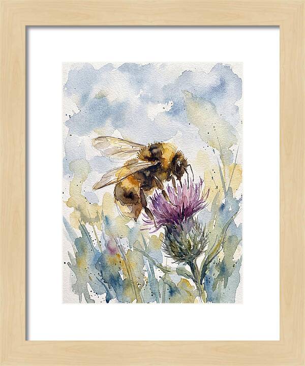 Bumblebee Among Wildflowers