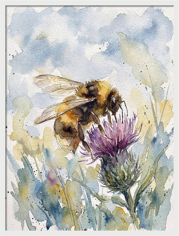 Bumblebee Among Wildflowers