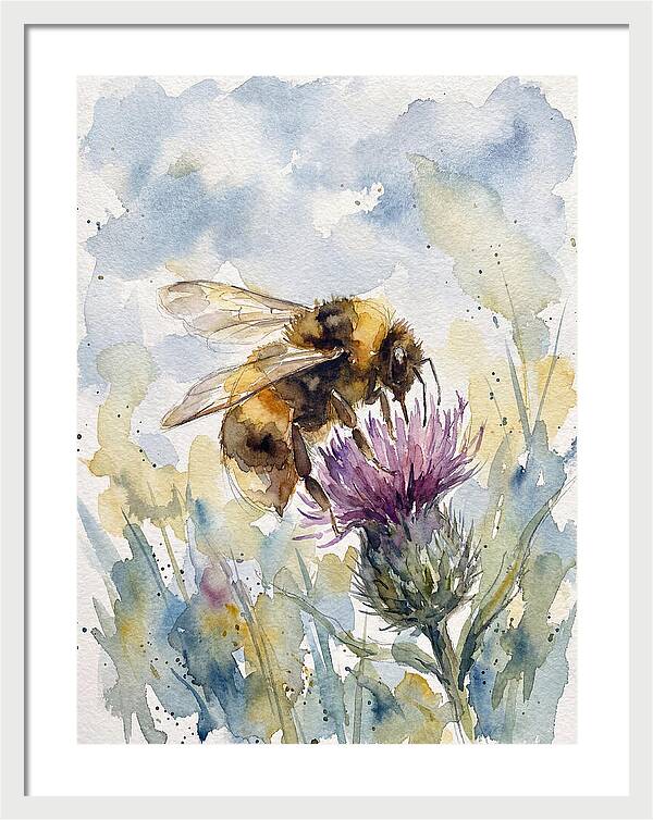 Bumblebee Among Wildflowers