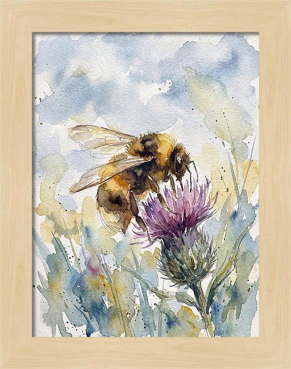 Bumblebee Among Wildflowers
