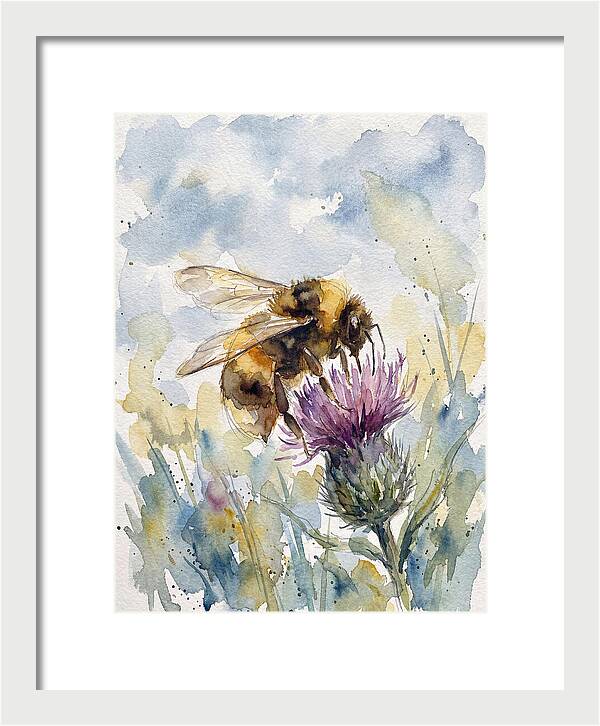Bumblebee Among Wildflowers