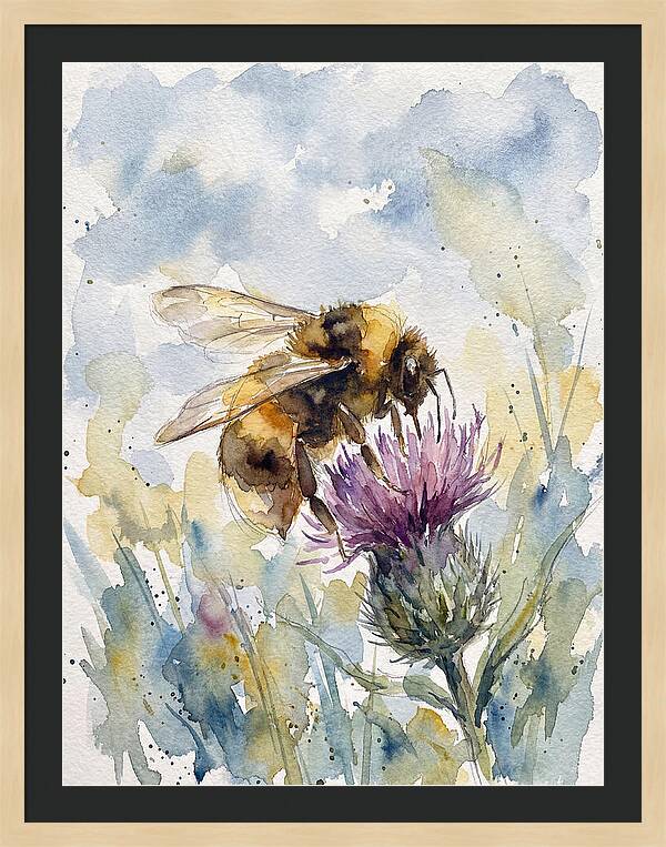 Bumblebee Among Wildflowers