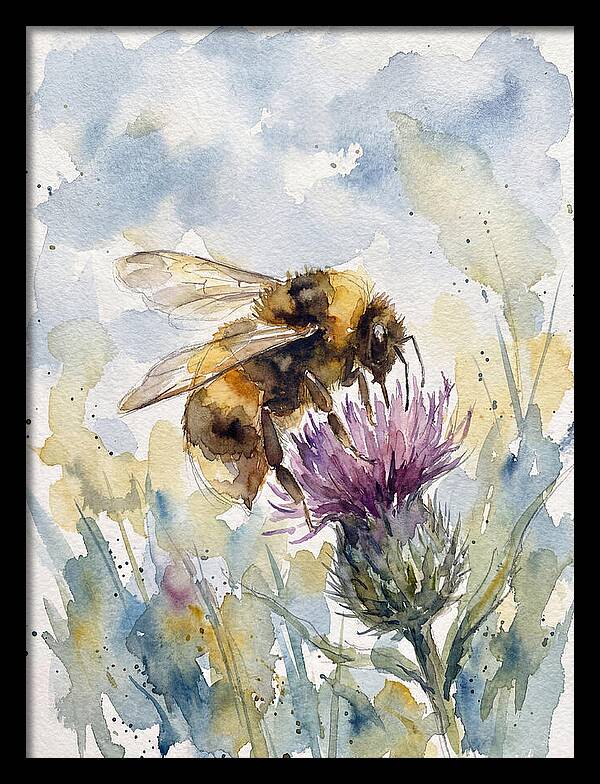 Bumblebee Among Wildflowers