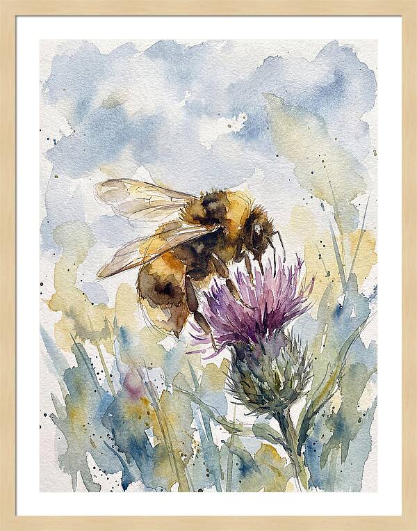 Bumblebee Among Wildflowers