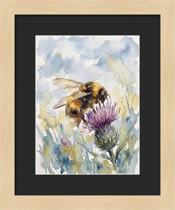 Bumblebee Among Wildflowers