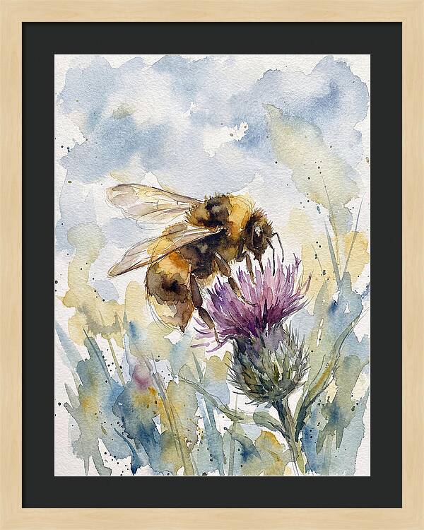 Bumblebee Among Wildflowers
