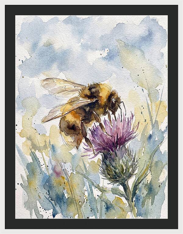 Bumblebee Among Wildflowers