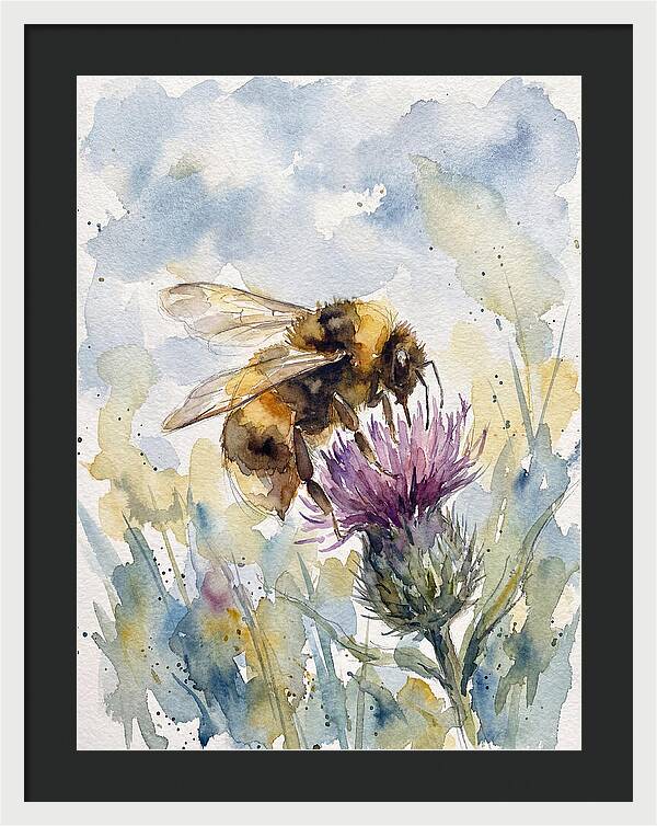Bumblebee Among Wildflowers