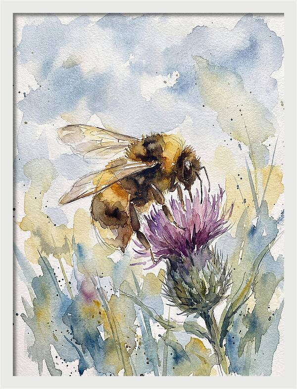 Bumblebee Among Wildflowers