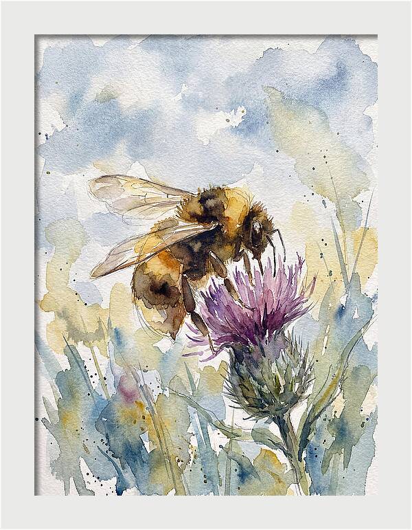Bumblebee Among Wildflowers