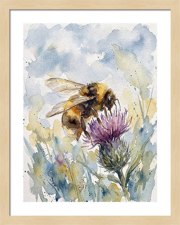Bumblebee Among Wildflowers