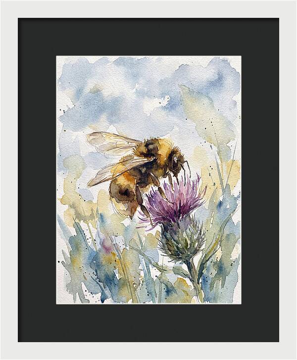 Bumblebee Among Wildflowers
