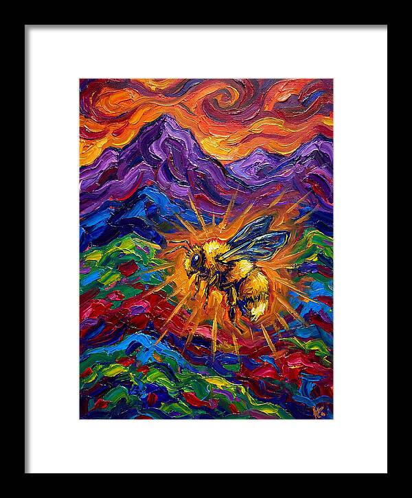 Bumblebee In Vibrant Landscape
