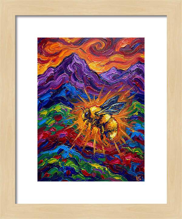 Bumblebee In Vibrant Landscape