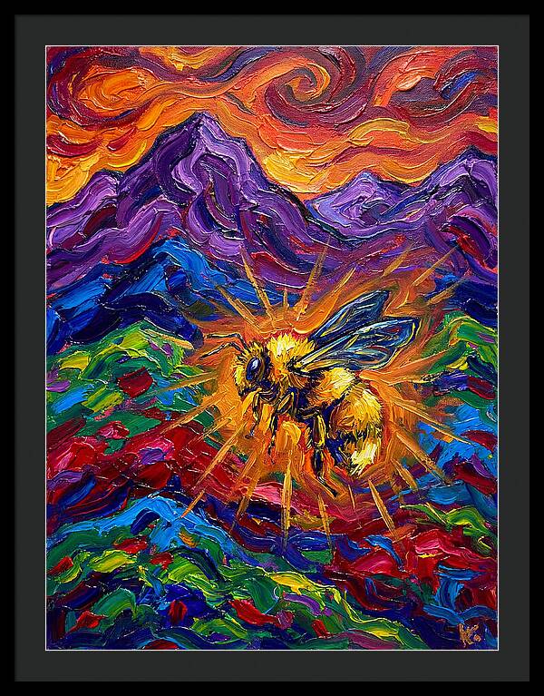 Bumblebee In Vibrant Landscape