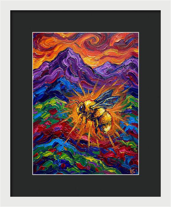 Bumblebee In Vibrant Landscape