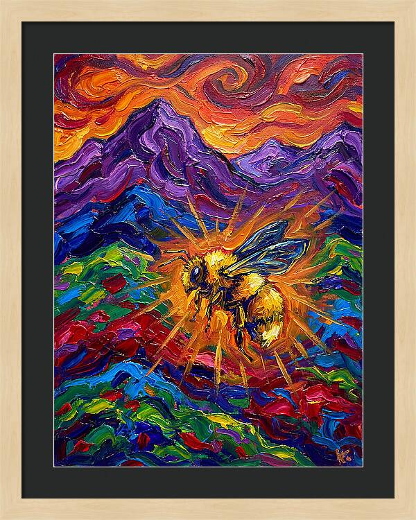 Bumblebee In Vibrant Landscape