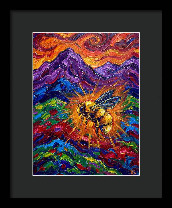 Bumblebee In Vibrant Landscape