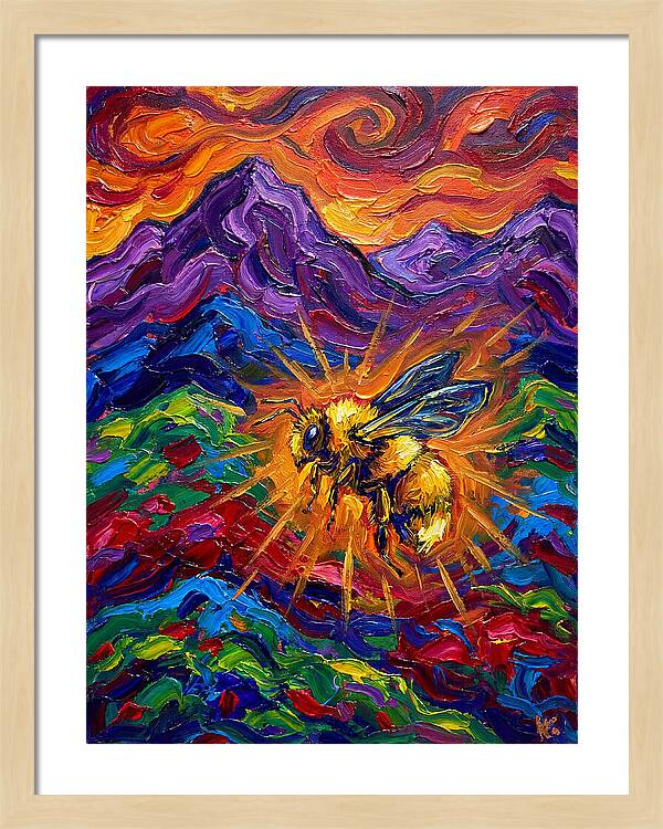 Bumblebee In Vibrant Landscape