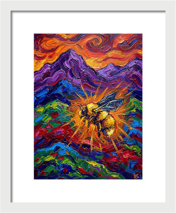 Bumblebee In Vibrant Landscape