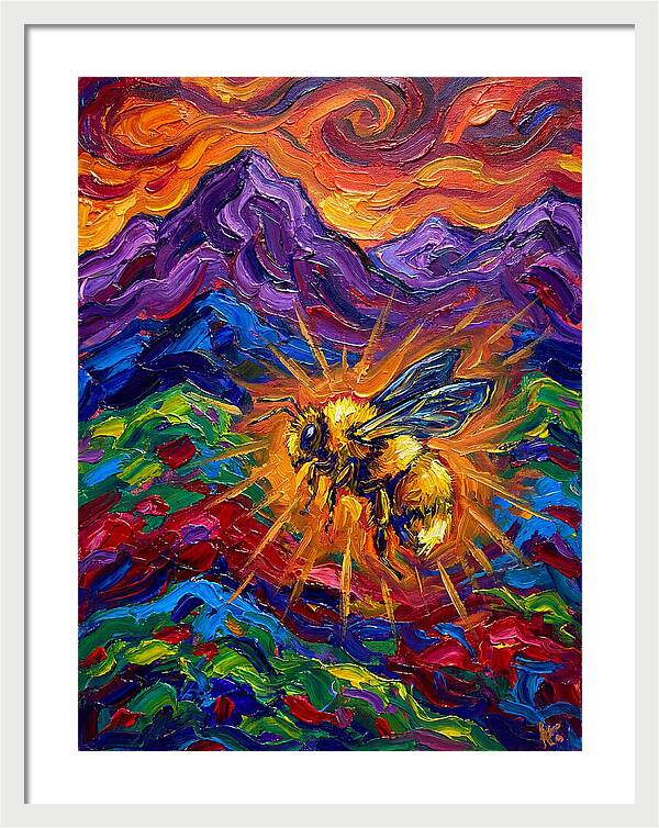 Bumblebee In Vibrant Landscape