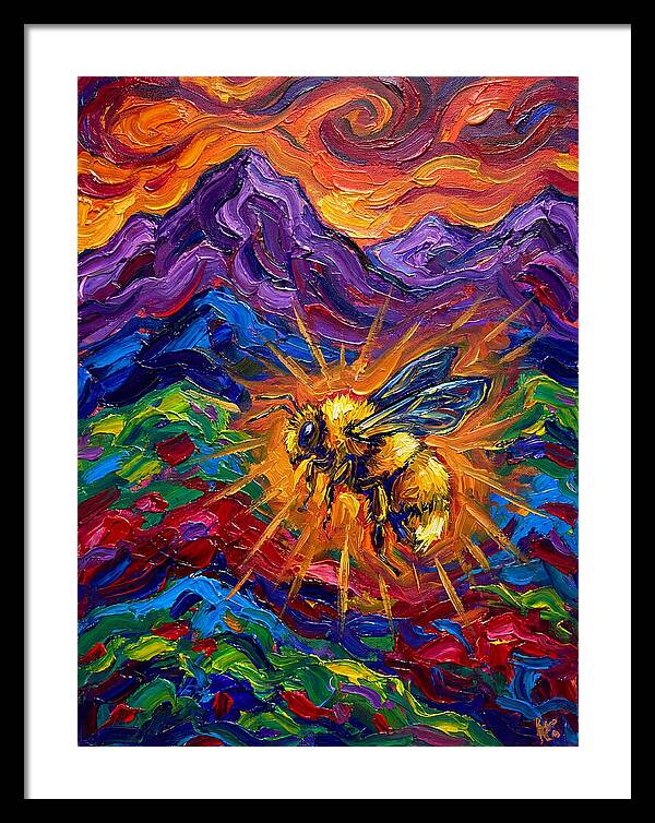 Bumblebee In Vibrant Landscape