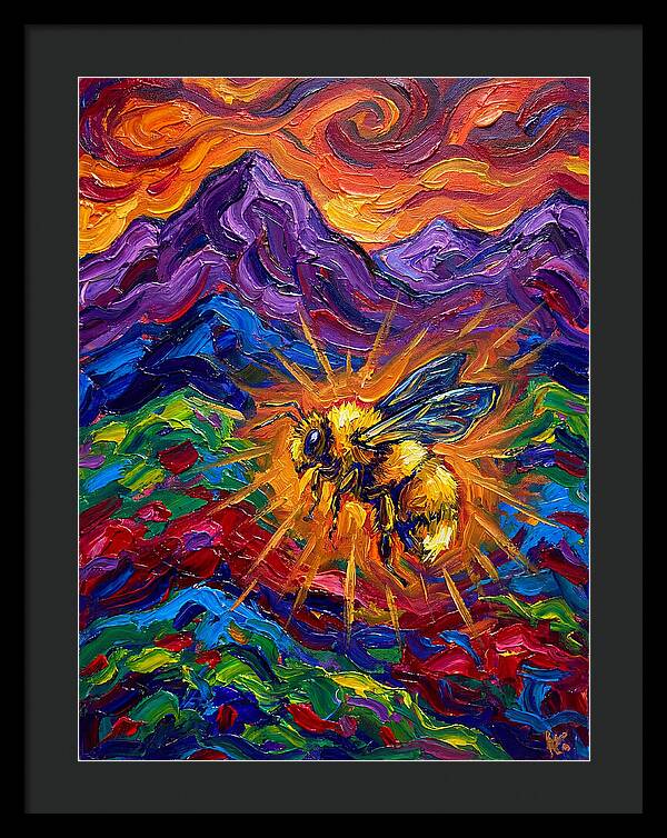 Bumblebee In Vibrant Landscape
