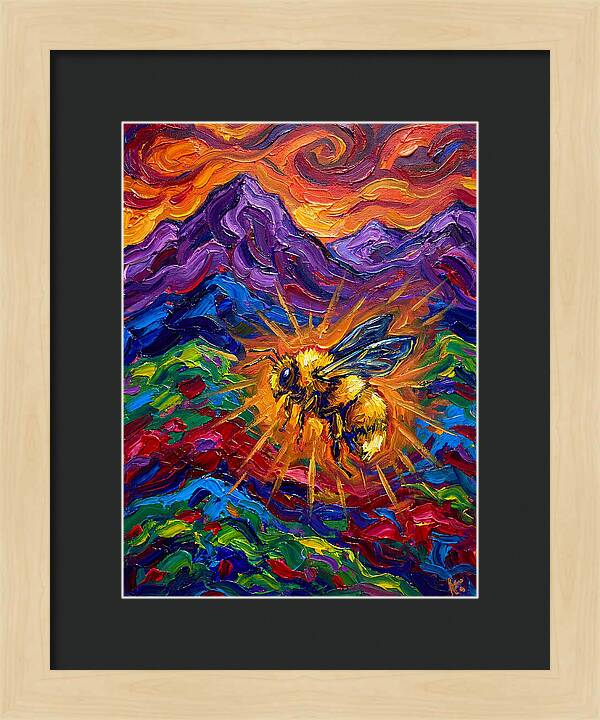 Bumblebee In Vibrant Landscape
