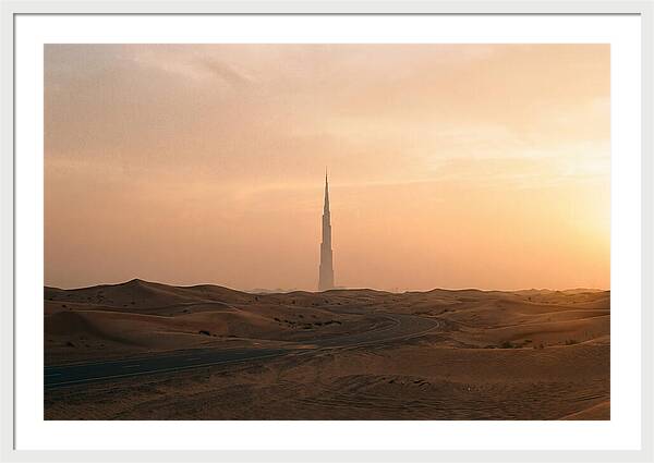 Burj Khalifa Desert Sunset