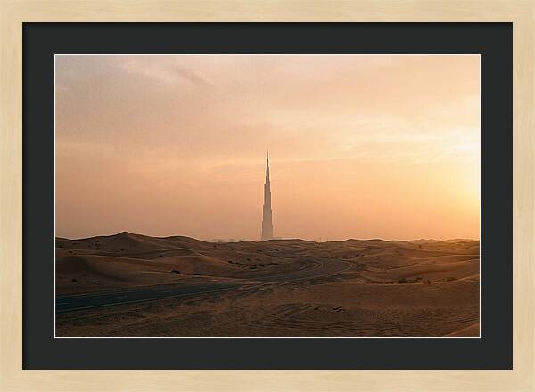 Burj Khalifa Desert Sunset